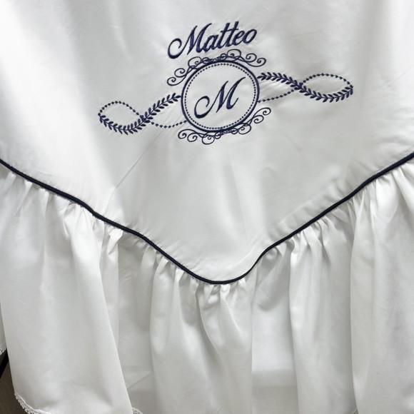 Manta Luxo Cobre Leito Maternidade Beb Brasão Personalizado