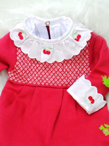 Saída Maternidade Bebê Cerejinha Vermelho