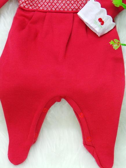 Saída Maternidade Bebê Cerejinha Vermelho