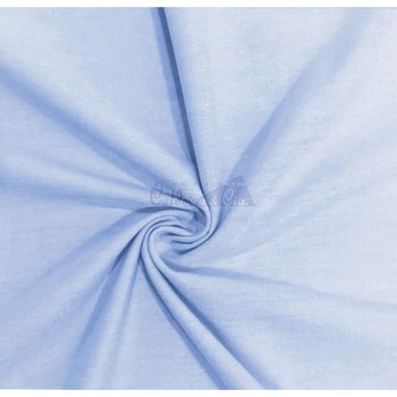 Tecido Caldeira Chambray Azul Bebê 0,50 cm X1,50m