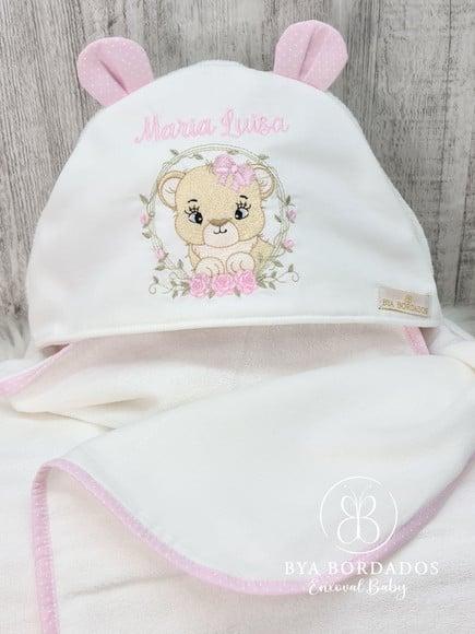 Toalha Capuz Personalizada Safari Menina