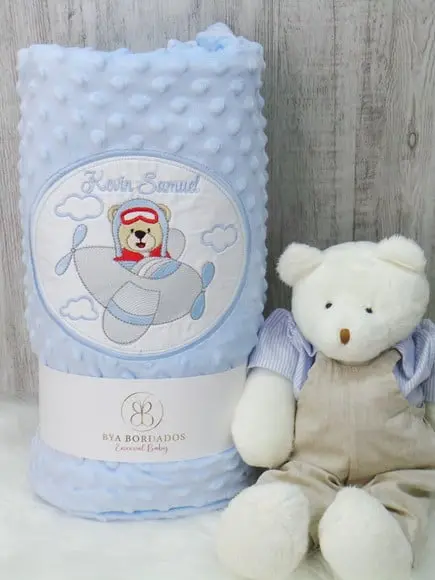 Cobertor Baby Personalizado Urso Aviador