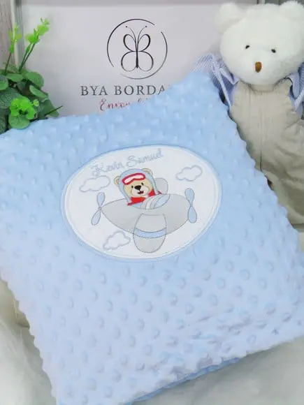 Cobertor Baby Personalizado Urso Aviador