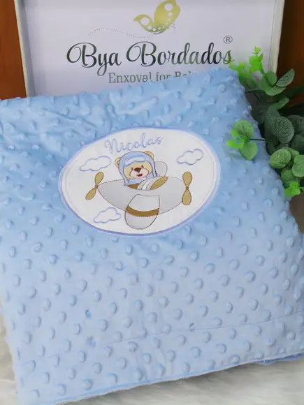 Cobertor Baby Personalizado Urso Aviador