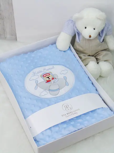 Cobertor Baby Personalizado Urso Aviador
