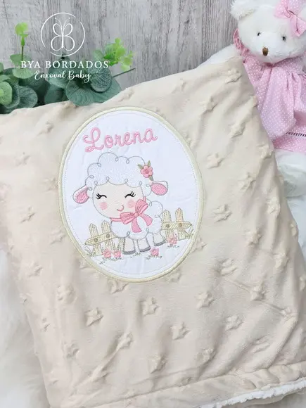 Cobertor Bebê Personalizado Ovelhinha