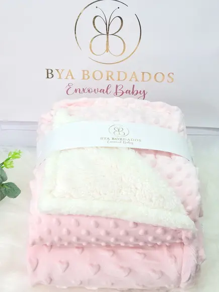 Cobertor Sherpa Personalizado Brasão Floral