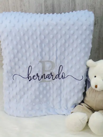 Cobertor Sherpa Personalizado Nome Sobreposto