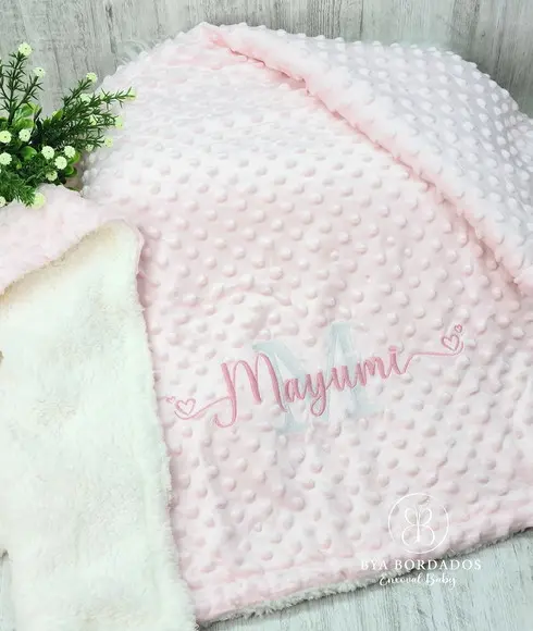 Cobertor Sherpa Personalizado Nome Sopreposto