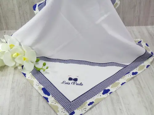 Cueiro Flanela Personalizado Nuvem