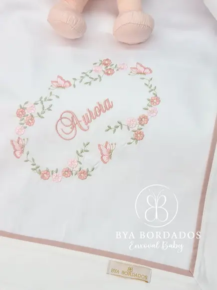 Cueiro Manta Bebê Bordado