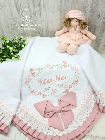 Enxoval Maternidade Personalizado Flores e Borboletas