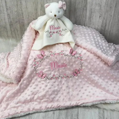 Kit Cobertor Bebê e Naninha Personalizados