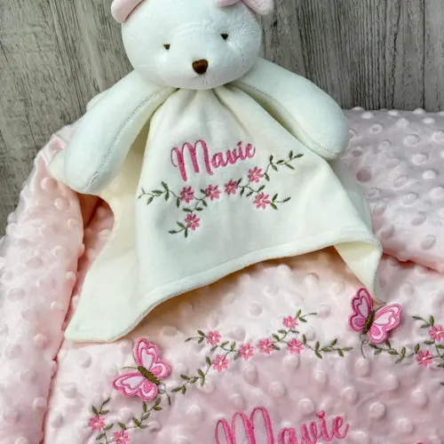 Kit Cobertor Bebê e Naninha Personalizados