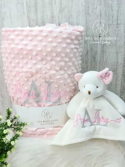 Kit Cobertor Bebê e Naninha Personalizados
