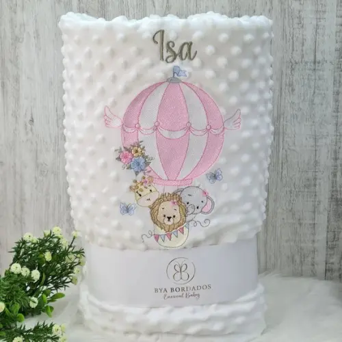 Kit Cobertor Bebê e Naninha Personalizados