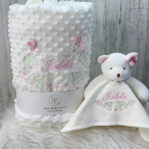 Kit Cobertor Bebê e Naninha Personalizados