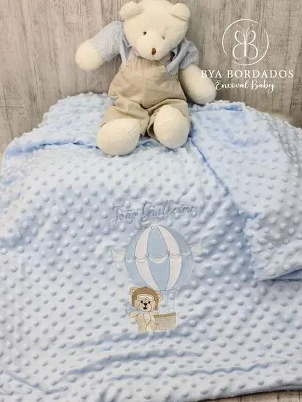 Kit Cobertor Bebê e Naninha Personalizados
