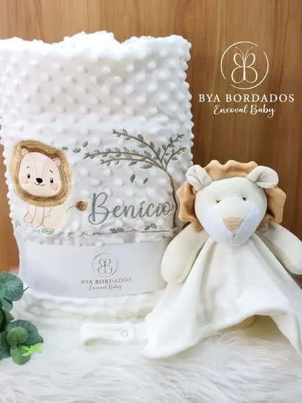 Kit Cobertor Bebê e Naninha Personalizados
