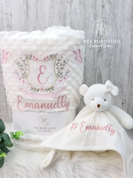Kit Cobertor Bebê e Naninha Personalizados