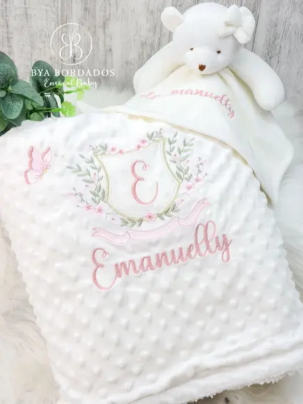 Kit Cobertor Bebê e Naninha Personalizados