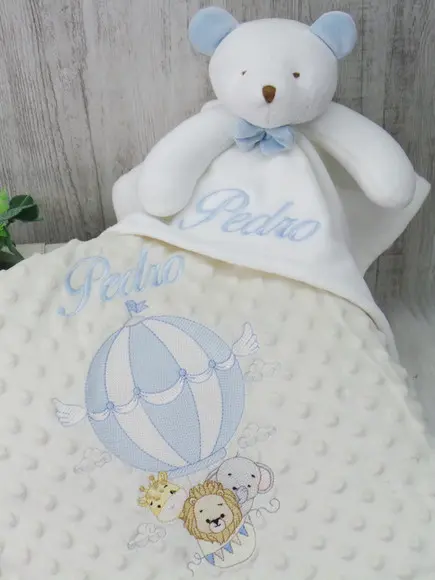 Kit Cobertor Bebê e Naninha Personalizados