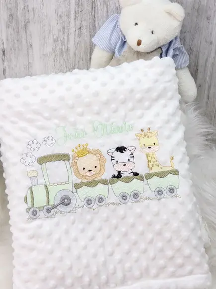 Kit Cobertor Bebê e Naninha Personalizados