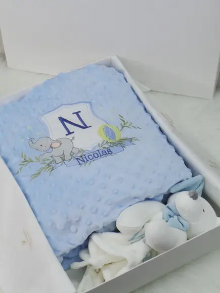 Kit Cobertor Bebê e Naninha Personalizados