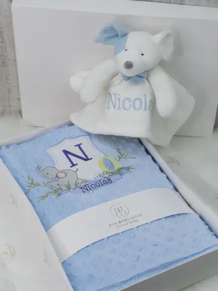 Kit Cobertor Bebê e Naninha Personalizados