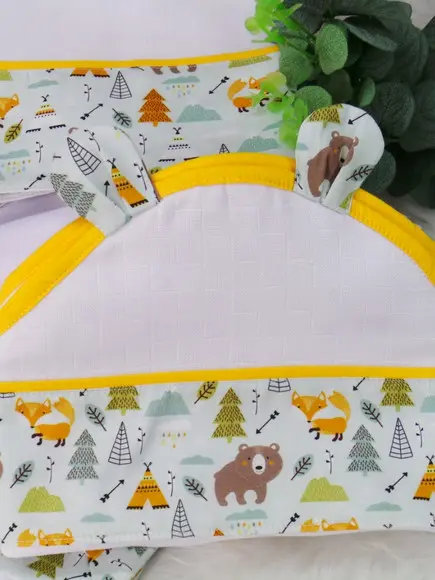 Kit Enxoval Bebê Bichinhos da Floresta Incluso Nome do Bebê