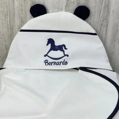 Kit Enxoval Bebê Bordado Cavalinho no Balanço
