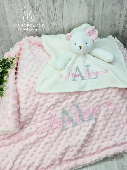 Kit Enxoval Bebe Bordado Nome Sobreposto