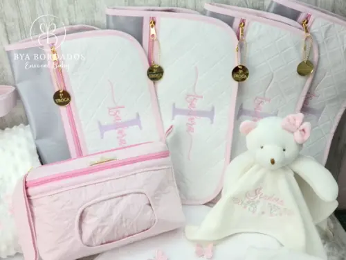 Kit Enxoval Bebe Bordado Nome Sobreposto