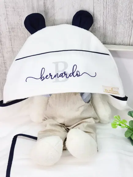 Kit Enxoval Bebe Bordado Nome Sobreposto
