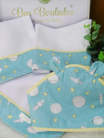 Kit Enxoval Bebê Espaço Incluso Nome do Bebê