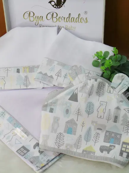 Kit Enxoval Bebê Nórdico Incluso Nome do Bebê