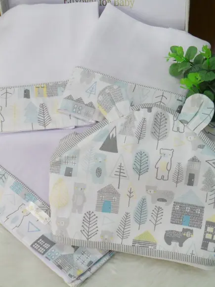 Kit Enxoval Bebê Nórdico Incluso Nome do Bebê