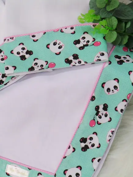 Kit Enxoval Bebê Pandinha Incluso Nome do Bebê
