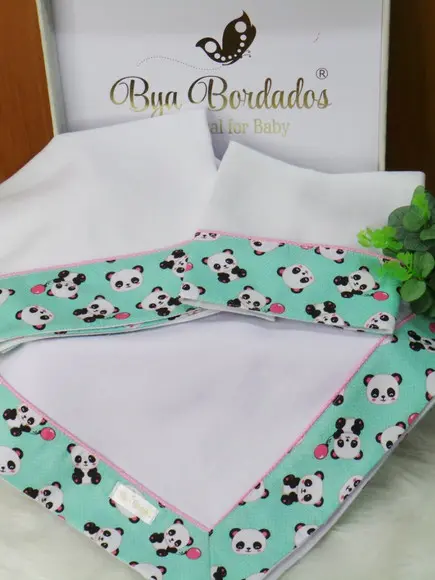 Kit Enxoval Bebê Pandinha Incluso Nome do Bebê