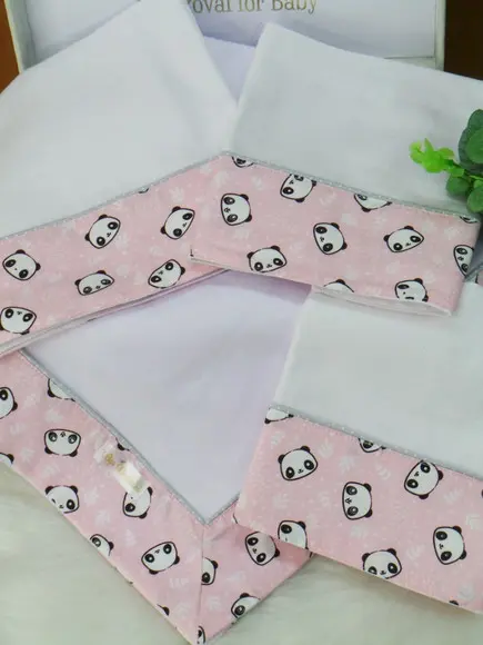 Kit Enxoval Bebê Pandinha Incluso Nome do Bebê