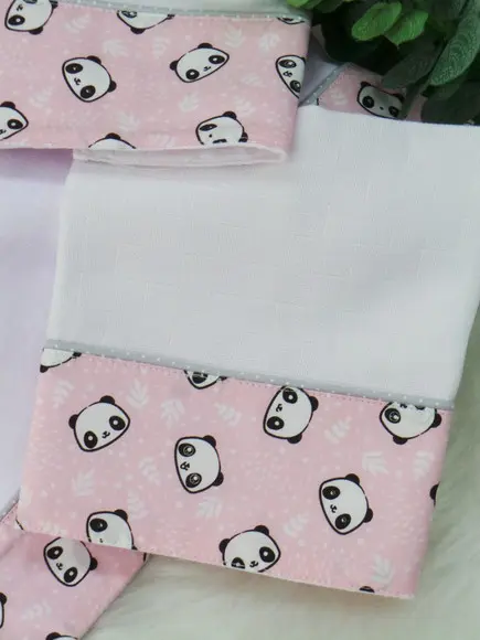 Kit Enxoval Bebê Pandinha Incluso Nome do Bebê