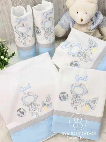 Kit Enxoval Bebê Personalizado Astronauta