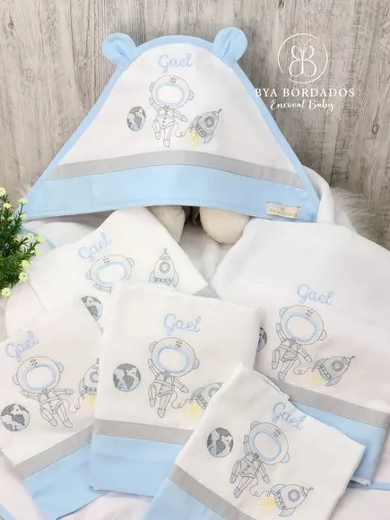 Kit Enxoval Bebê Personalizado Astronauta