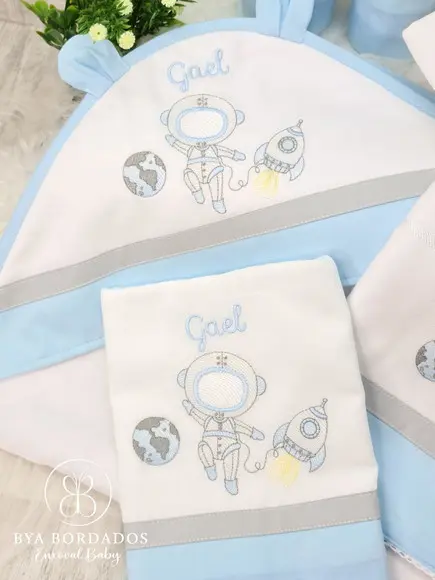 Kit Enxoval Bebê Personalizado Astronauta