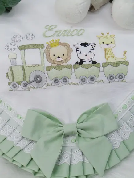 Kit Enxoval Bebê Personalizado Bordado Safari