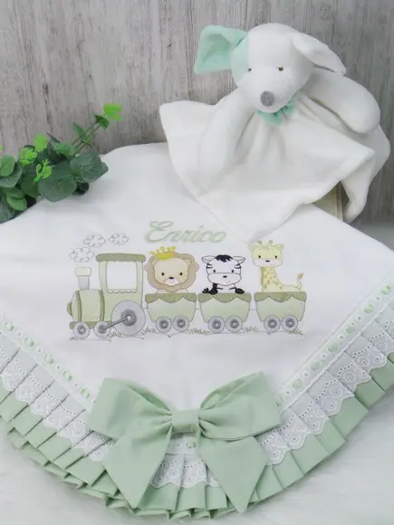 Kit Enxoval Bebê Personalizado Bordado Safari