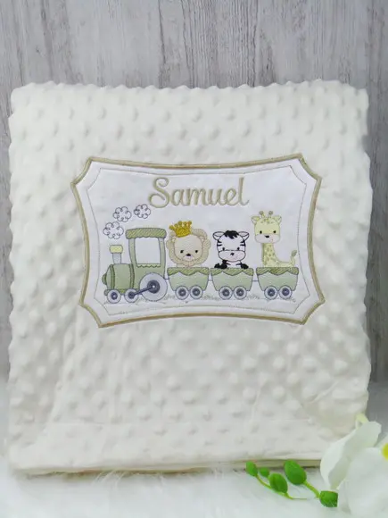 Kit Enxoval Bebê Personalizado Bordado Safari