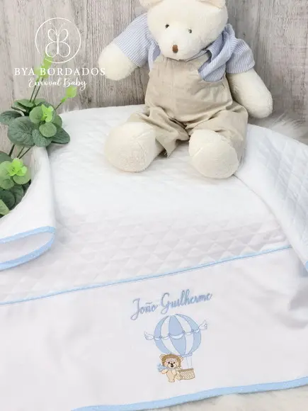 Kit Enxoval Bebê Personalizado Bordado Urso Baloeiro