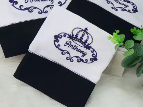 Kit enxoval bebê personalizado coroa