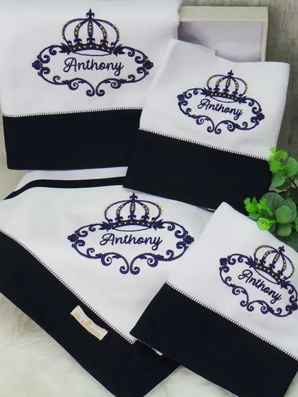 Kit Enxoval Bebê Personalizado Coroa
